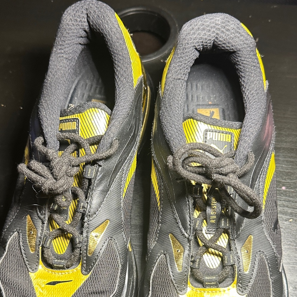 Puma Black and Yellow Athletic Sneakers